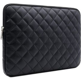 16 Pouces Housse pour Ordinateur Portable Diamant Faux Cuir Protection Rembourré Résistant Aux Chocs Sac Laptop Sleeve Case Compatible avec 16 MacBook Pro Spécialement pour A2141(Noir)
