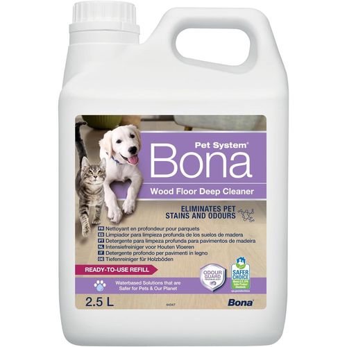 Recharge de Nettoyant en Profondeur pour Parquets 2,5L spécial animaux - Détachant et Destructeur d'Odeurs pour Animaux - Éliminateur d'Odeurs d'Urine de Chat - Spray pour Chiens et Chats