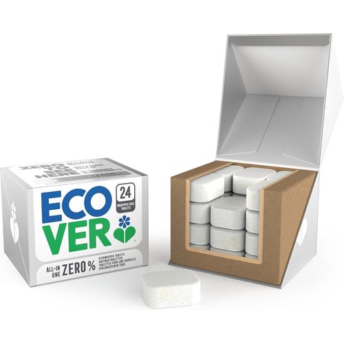 Zero Tablettes Lave-vaisselle Tout-en -1,Nettoyage Efficace,Dégraisse,Fait Briller,Parfum Mandarine et Citronnelle,1 Paquet de 24 Tablettes