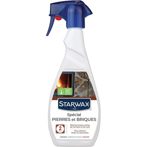 KAL-Nettoyant Pierres Et Briques De Cheminees -500 Ml -Dissout Les Traces Noires De Fumée Et De Suie -Forme Une Mousse Fine Qui Ne Coule Pas
