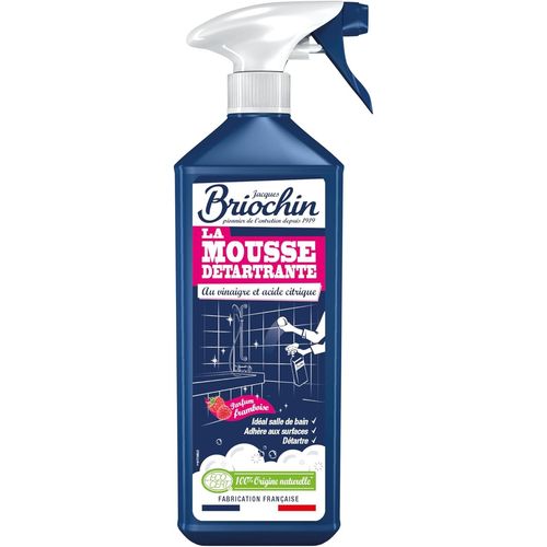 Mousse Détartrante au Vinaigre - Idéal Salle de Bain - Texture Mousse : Formule qui Adhère aux Surfaces - Ecocert - Flacon Recyclable - Fabrication Française - Pulvérisateur 750ml