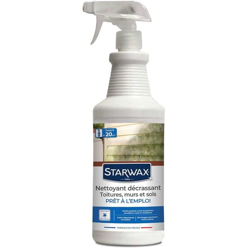 Nettoyant Décrassant pour Toitures, Murs, et Sols Extérieurs - 1L - Une Formule Performante pour Nettoyer et Décrasser sans Efforts