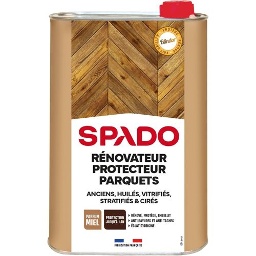 Rénovateur Protecteur parquets - Rénove, protège, ravive et embellit - Anti rayures - Anti tâches - Brillance et éclat - Non glissant - Cire d'abeille & miel - 1 L - Fabriqué en France