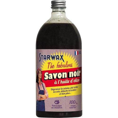 KAL-Starwax Fabulous Savon Noir À L'Huile D'Olive -1L -Idéal Pour Nettoyer Et Dégraisser -Haut Pouvoir Dégraissant -Efficace Contre Les Taches -Fabriqué À L`Ancienne