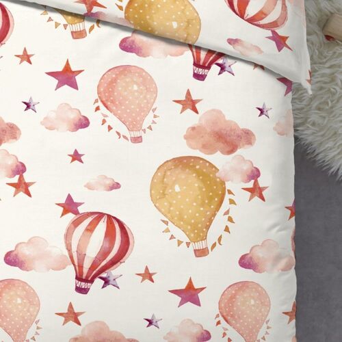 Parure De Lit Enfant Coton Imprimée + Taie 140x200 Cm