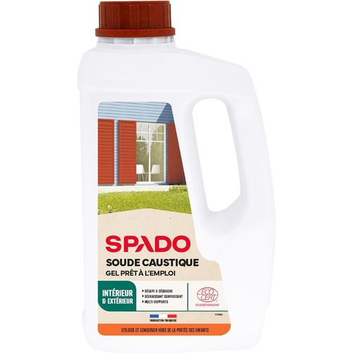 KAL-Soude Caustique Liquide -Décape Peintures, Lasures Et Vernis & Dégraisse -Formule Pré-Diluée Prête À L'Emploi -Fabrication Française -1 Litre