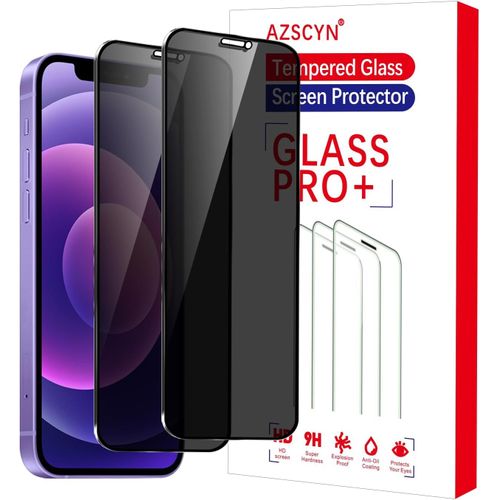 Kal-Lot De 2 Verre Trempé Anti-Espion Pour Iphone 12 Mini, Anti Espion Vitre Protection Ecran Protege Accessoire, Film De Protecteur, Résistance Aux Rayures, Dureté 9h, Pas De Bulles