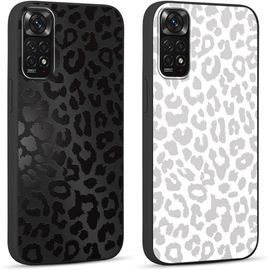 Thsds-2 Pièces Coque Pour Xiaomi Redmi Note 11 / Note 11s 4g 6,43"" Motif De Lmprimé Léopard Étui, Noir Aesthetic Design Housse De Téléphone Tpu Silicone Souple Antichoc Bumper Protection Case Cover