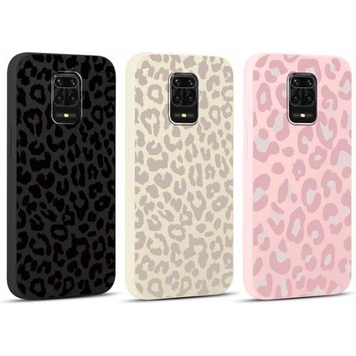 3 Pièces Coque Pour Xiaomi Redmi Note 9 Pro/9 Pro Max/9s 4g 6,67"", Ultra Souple Silicone Tpu Avec Aesthetic Motif Léopard Design Étui Pour Femmes, Antichoc Anti-Rayures Bumper Protection Housse
