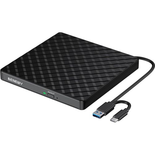 Lecteur CD/DVD Externe pour PC,USB 3.0 Graveur DVD Externe,USB C Lecteur Graveur CD DVD Externe,Lecteur CD Externe pour PC Windows 11/10/8.1/7 laptop/Mac OS/Macbook/Vista/Linux/iMac/Desktops