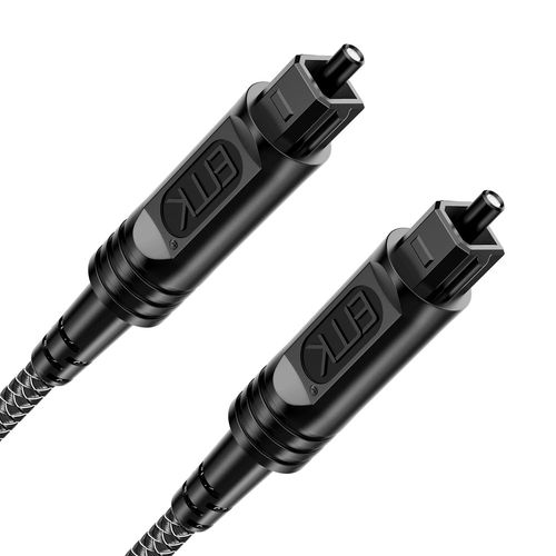 TIANYI-Câble audio optique en nylon tressé 8 m Câble Toslink mâle vers mâle pour barre de son, TV, PS4, Xbox, Home Cinéma et plus encore Noir