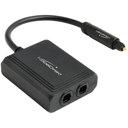 ¿ Répartiteur Toslink, 1-Vers-2 ¿ Connecte Une Source Audio À Deux Sorties (2 Sorties : Barre De Son, Amplificateur/Système Hi-Fi, Télévision) ¿ Répartiteur Spdif, Adaptateur Optique En Y