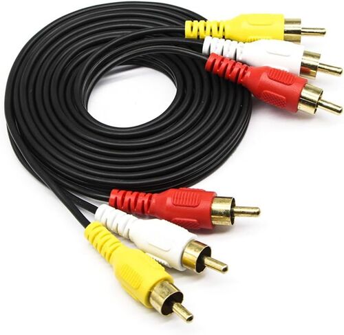 Câble AV a/v,Câble mâle 3,5 mm vers fiche mâle 3RCA pour câble Audio stéréo AUX pour Smartphones,MP3,tablettes,Haut-parleurs,Home cinéma (3RCA à 3RCA 3m)