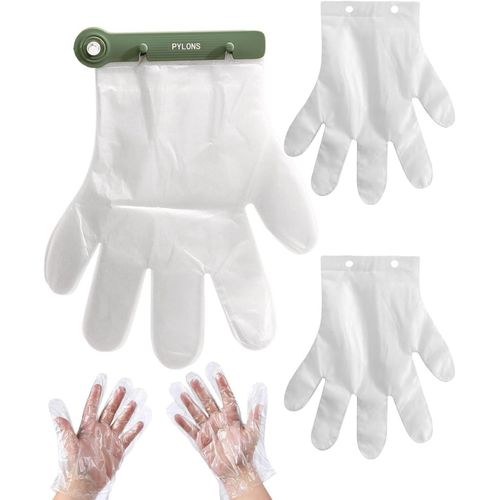 Gants Jetables,200 Pcs Gants En Plastique Jetables Et Créatifs,À Porter D'une Seule Main,Gants En Plastique Épais,Gants De Cuisine,Gants De Préparation Des Aliments Jetables,Taille Unique