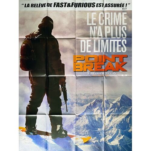Point Break - Véritable Affiche De Cinéma Pliée- Format 120x160 Cm - De Ericson Core Avec Luke Bracey, Edgar Ramírez, Ray Winstone, Teresa Palmer, Clemens Schick, Delroy Lindo, James Legros - 2016