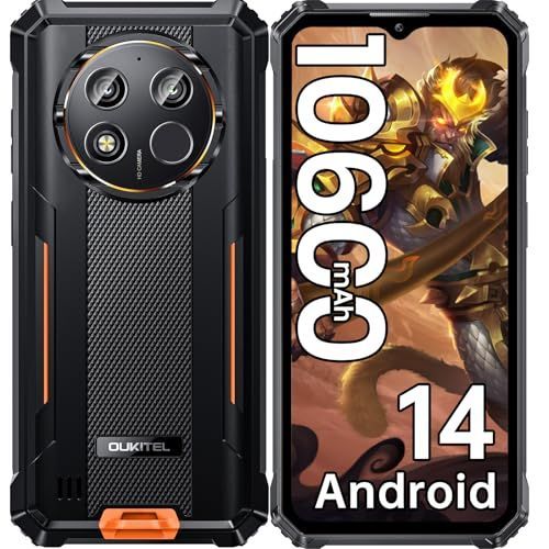 OUKITEL WP28E 4G Téléphone Portable Incassable,4Go+64Go Orange