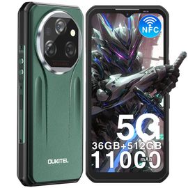 OUKITEL WP39 Pro 5G Téléphone Portable Incassable,36Go+512Go Vert
