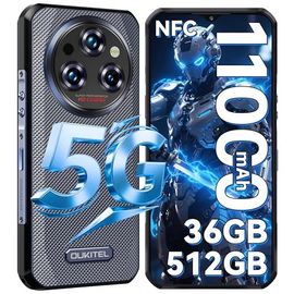 OUKITEL WP35 Pro 5G Téléphone Portable Incassable,36Go+512Go Gris
