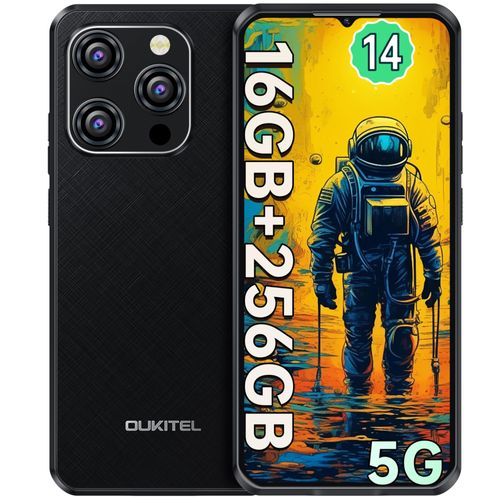 OUKITEL WP52 5G Téléphone Portable Incassable,16Go+256Go Noir
