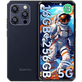 OUKITEL WP52 5G Téléphone Portable Incassable,16Go+256Go Bleu
