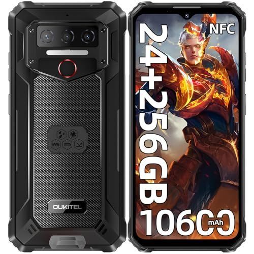 OUKITEL WP23 Plus Téléphone Portable Incassable,24Go+256Go Noir