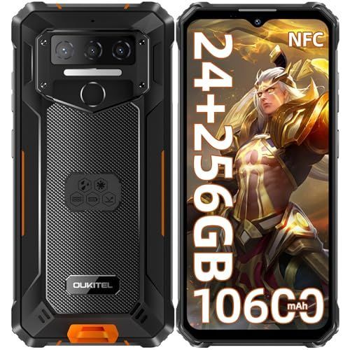 OUKITEL WP23 Plus Téléphone Portable Incassable,24Go+256Go Orange