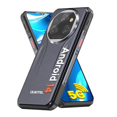 OUKITEL WP39 5G Téléphone Portable Incassable,24Go+256Go Noir