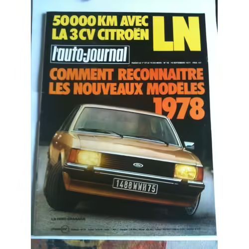 Auto Journal 16 De 1977 Opel Rekord 2000,Vw Derby,Citroen Ln,Bendix Aristocrat 560,Hockenheim F1,Endurance,