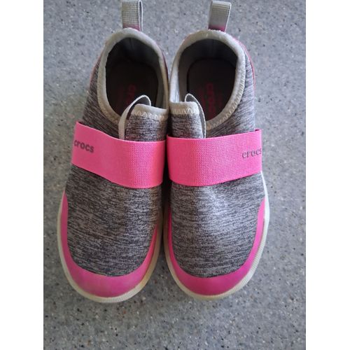 Ballerine "Crocs" Gris Et Rose " P-30-31- Fille