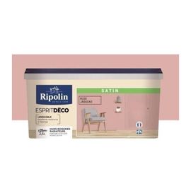 Ripolin Peinture Couleur Satin Ultra Couvrante Pour Cuisine, Chambre, Salon, Salle, Entrée, Couloir - Rose