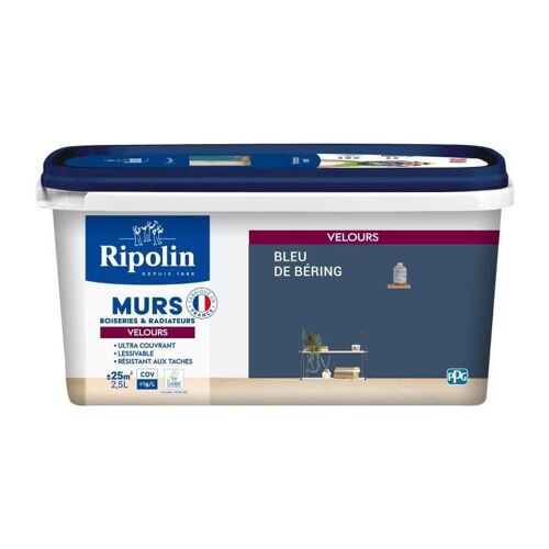 Déco Murs Boiseries & Radiateurs Bleu De Béring Velours - Ripolin - 2,5 L