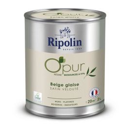 O'pur Murs Boiseries Radiateurs Beige Glaise Satin Velouté - Ripolin - 2 L