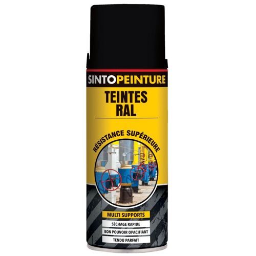 Aérosol Noir Satiné Ral9005 400ml Peinture De Maintenance Sinto 920370