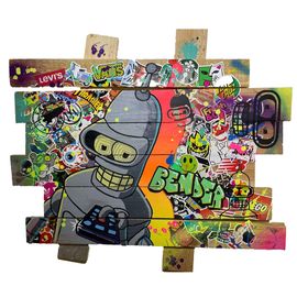 Tableau Pop Art Bender Futarama