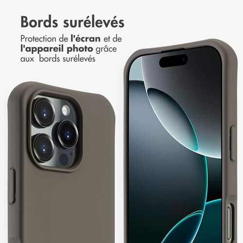 imoshion Coque de couleur avec cordon amovible MagSafe iPhone 16 Pro Black Coffee