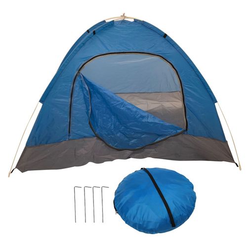 Tente De Camping Etanche, Tente De Randonnee, Abri Solaire Automatique, Tente De Plage Facile A Installer, Auvent De Plage Pour 1 A 2 Personnes, Porte Simple, Bleu