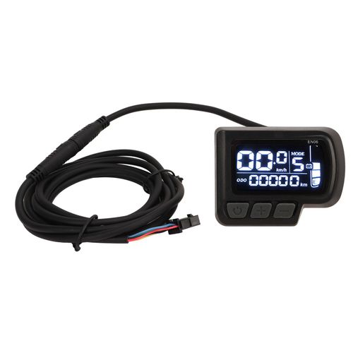 Compteur D'affichage Lcd Pour Velo Electrique, Panneau De Commande Pour Vtt Avec Cable Etanche, Cablage A 5 Conducteurs