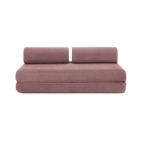 Canapé Convertible Et Modulable 5 Places En Tissu Terracotta