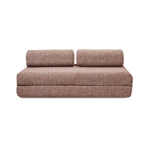 Canapé Droit Convertible Et Modulable 5 Places En Tweed Rouge