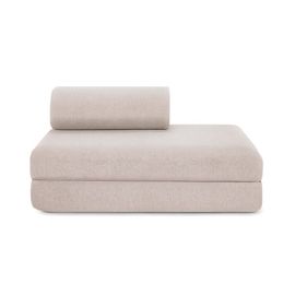 Canapé Convertible Et Modulable 3 Places En Tissu Imperméable Beige