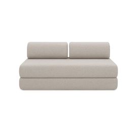 Canapé D'angle Convertible 4 Places En Tissu Imperméable Gris