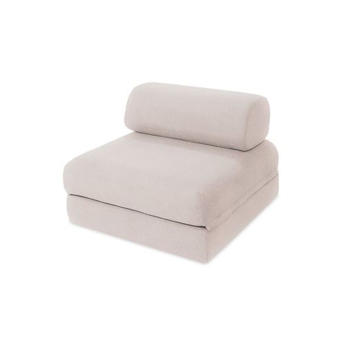 Fauteuil Convertible Et Modulable 1 Place En Tissu Imperméable Beige