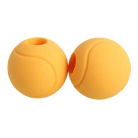 Lot De 2 Poignees D'halteres En Silicone Epais Pour Barres De Poids De 25 Mm, 28 Mm Et 30 Mm, Jaunes