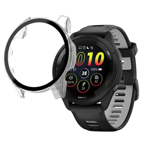 Coque Compatible Garmin Forerunner 265 / 265 Music - Protection Rigide Étui Transparent Écran Verre Trempé Phonillico®