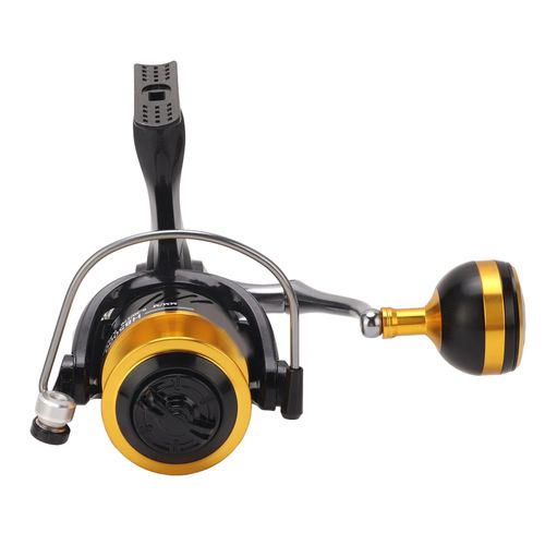 Moulinet De Peche A Tambour Fixe En Alliage D'aluminium Avec Bouton De Decompression Metallique 5.2:1, Accessoires Pour Canne A Peche Hb5000