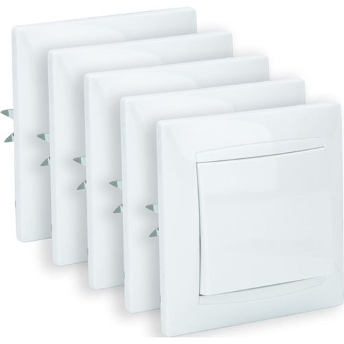 Lot de 5 va et vient encastrés Zyna - Blanc - Zenitech