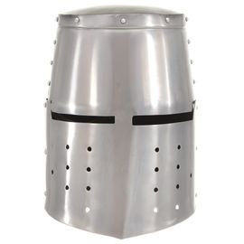 Vidaxl Casque De Chevalier Médiéval Antique Pour Gn Argenté Acier