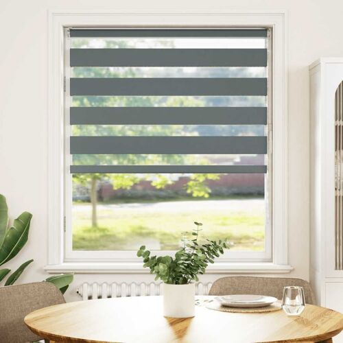 Vidaxl Store Zèbre Gris Foncé Largeur Du Tissu 105,9 Cm Polyester