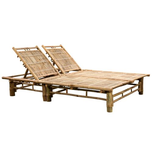 Vidaxl Chaise Longue Pour 2 Personnes Bambou