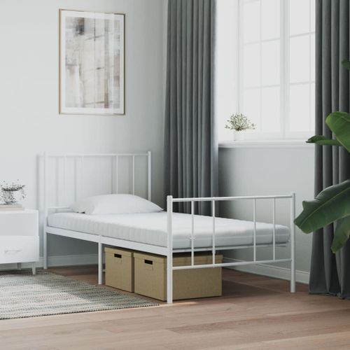 vidaXL Matelas en mousse blanc 90 x 190 cm, 7 zones, dureté 20 ILD